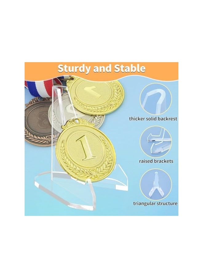 The Bros - 20 Packs Card Display Stand, Sturdy and Stable, Premium Acrylic Sports Card Holder, Versatile Use, Clear Mini Easel Stand, for Challenge Coins PSA Graded Baseball Trading Cards (2.2 Inch) - Image 1