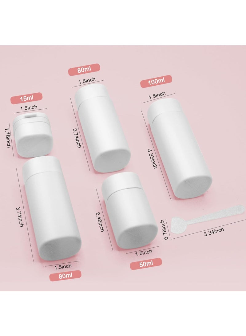 Travel Bottles for Toiletries, 5pcs Tsa Approved Travel Size Containers, Leak Proof Refillable fluid Shampoo And Conditioner Travel Essentials toiletry Bottles with Clear Toiletry Bag (White) - Image 4