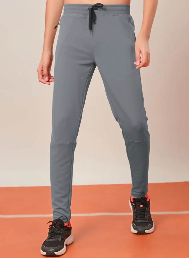 تكنوسبورت Technosport Solid Slim Fit Sports Track Pants