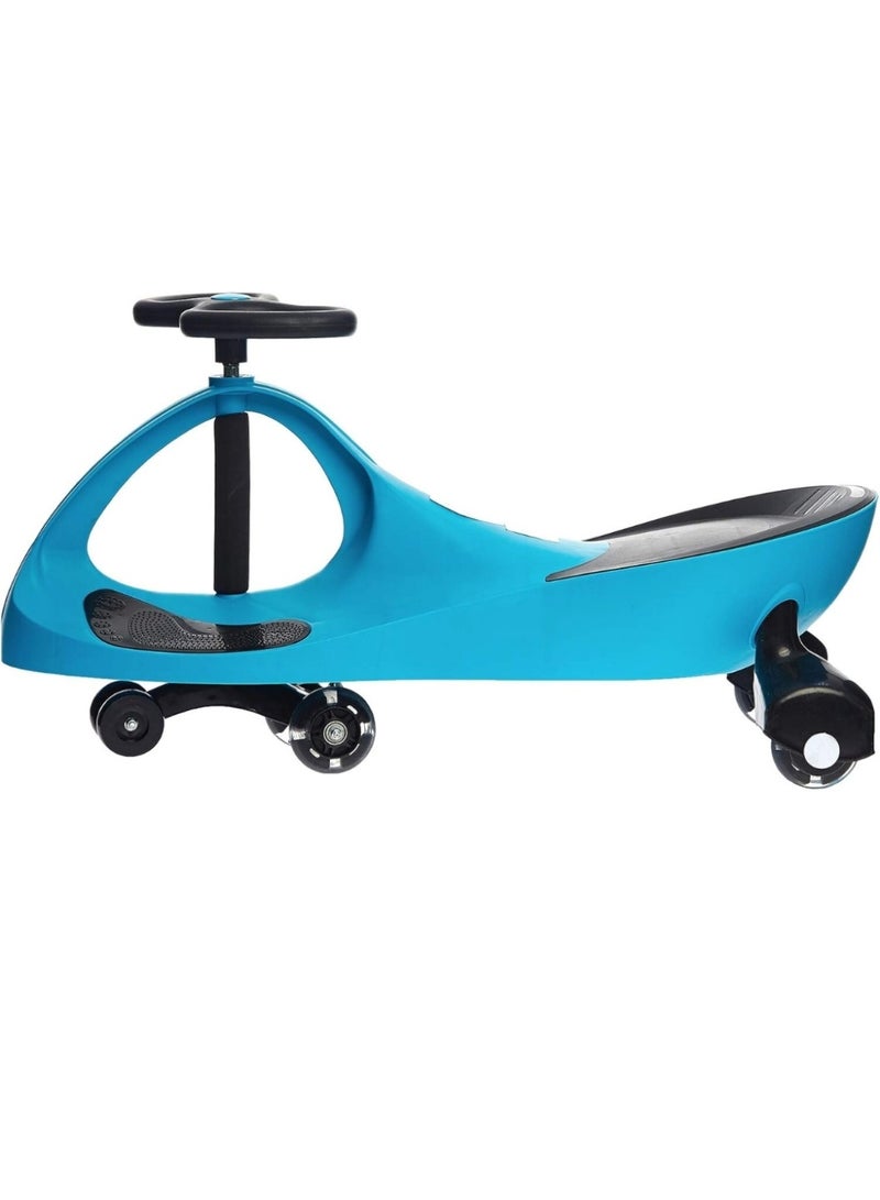 Top Gear Swing Car Ride-On with LED Wheels- BLUE (High-Quality), 100% Assembled, Self-Propelled [TG 9004] - Image 4