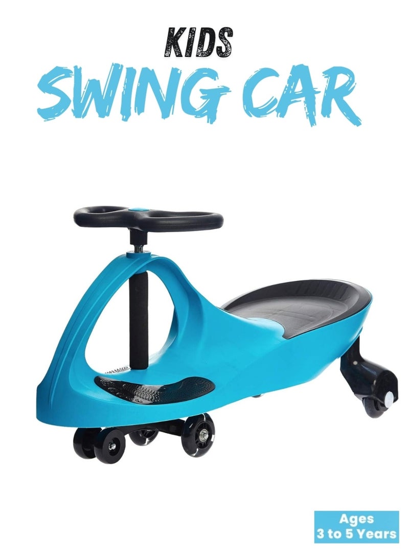 Top Gear Swing Car Ride-On with LED Wheels- BLUE (High-Quality), 100% Assembled, Self-Propelled [TG 9004] - Image 1