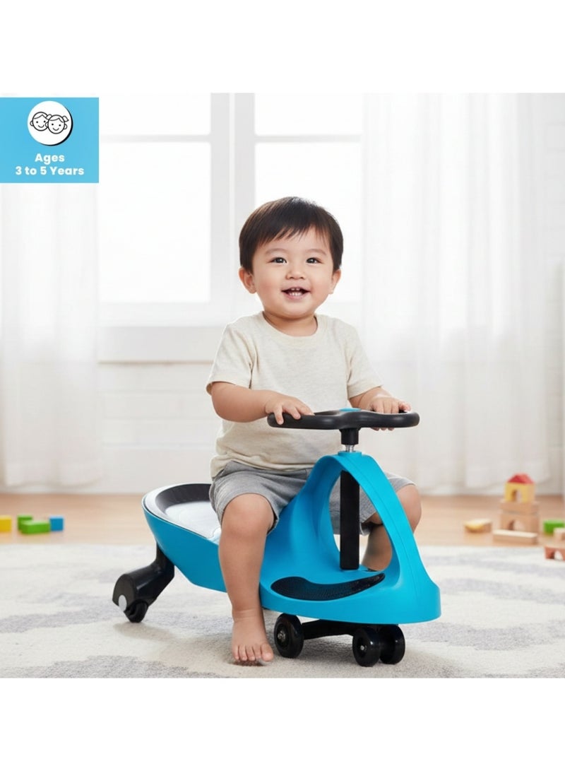 Top Gear Swing Car Ride-On with LED Wheels- BLUE (High-Quality), 100% Assembled, Self-Propelled [TG 9004] - Image 2