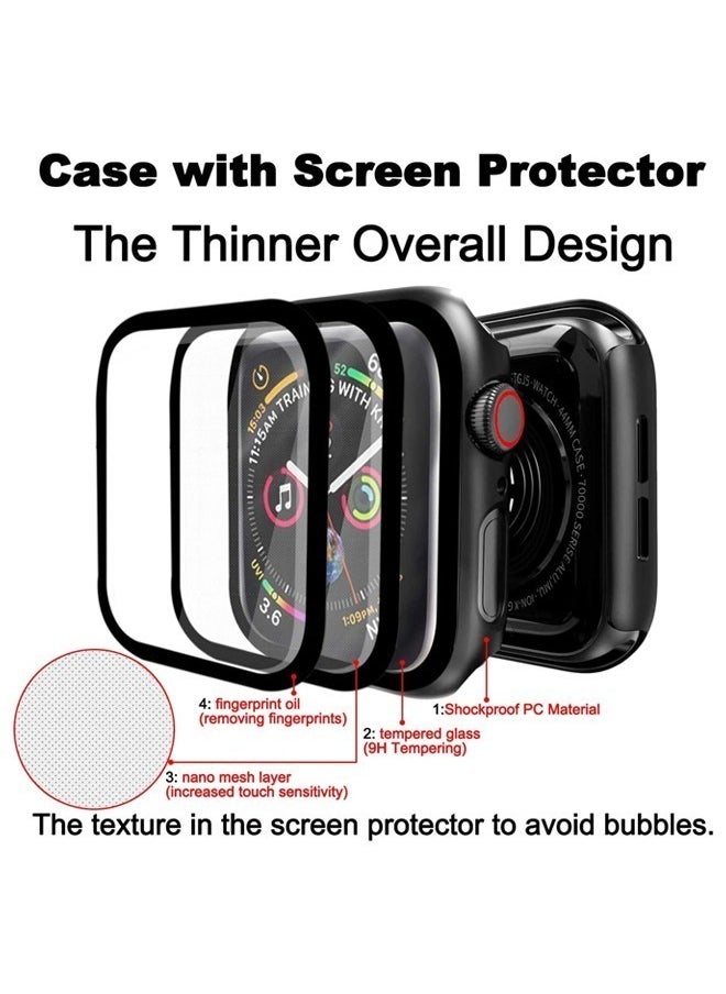 Compatible with Apple Watch Case Series 4 5 6 SE Screen Protector 44mm, Waterproof and Shatterproof Watch Case Overall Protective Cover for iWatch 4/5/6/SE, 44mm