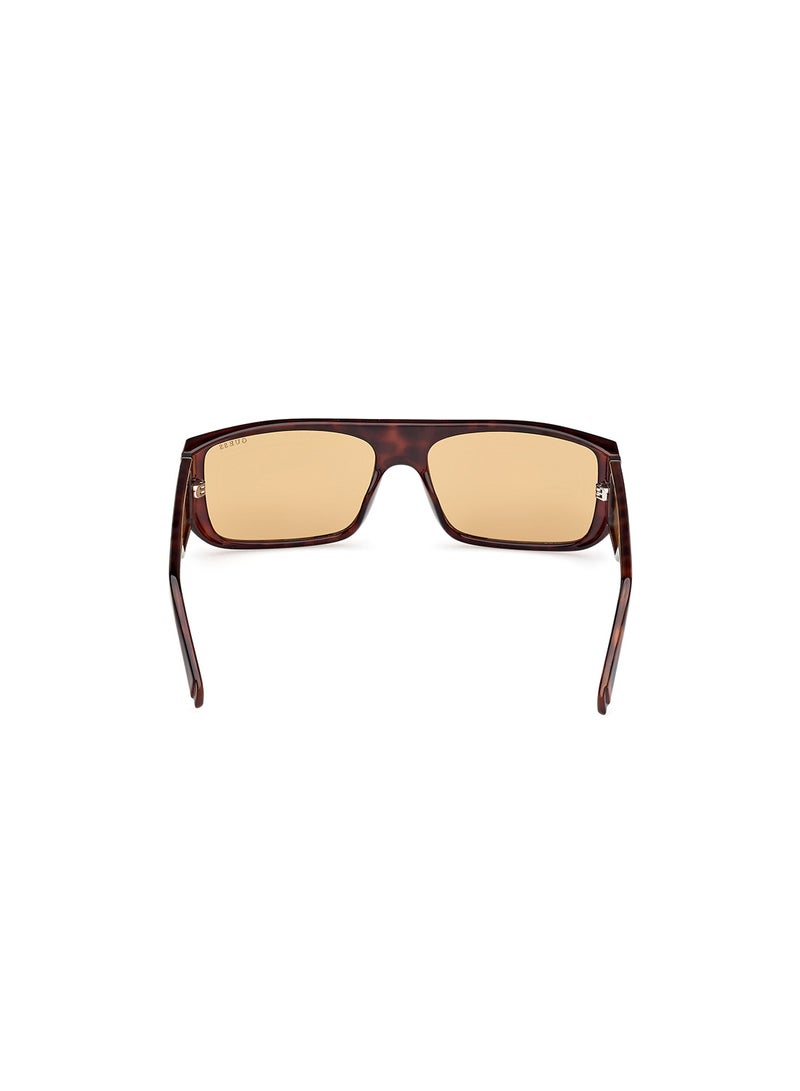 GUESS Unisex UV Protection Rectangular Shape Sunglasses - GU0013652E60 - Lens Size: 60 Mm - Dark Havana - Image 4