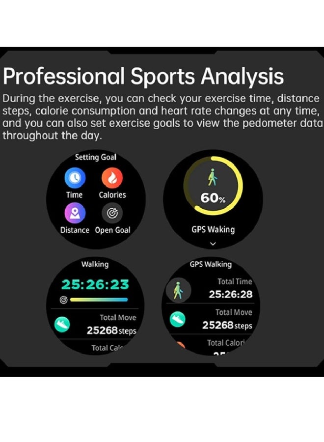 AROAQ GT100 2-in-1 Smartwatch with TWS Wireless Earbuds | 1.43" AMOLED HD Display, 128MB Music Storage, NFC, Bluetooth Call, Health & Fitness Tracker – Waterproof Smart Watch - Image 4