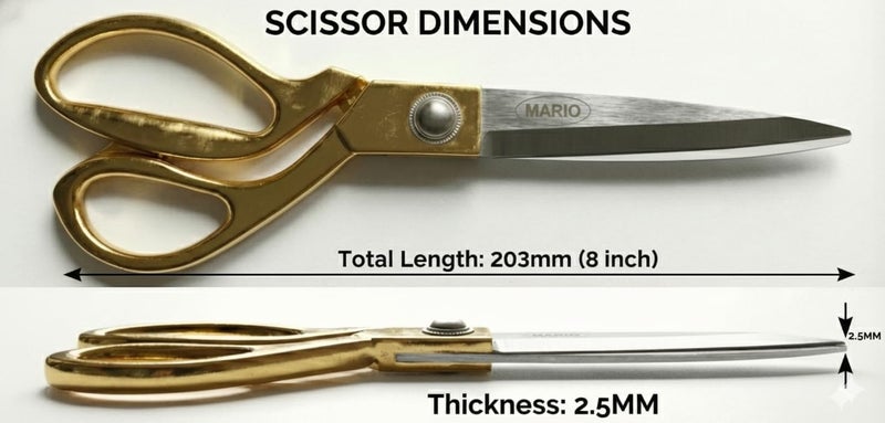 Mario Scissors for Sewing-Tailoring 10.75 inches - Multipurpose Cutting Scissors, Comfortable Grip, Easy to Handel - Stainless Steel Blade Scissors - MS 39 - Image 2