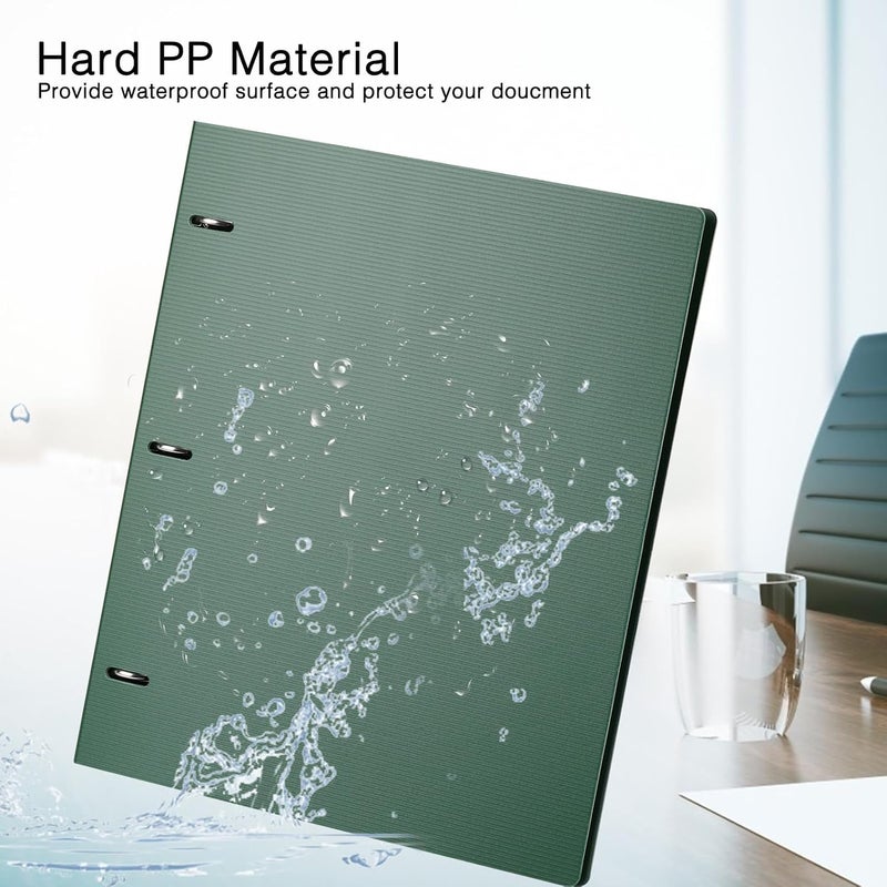 2 Sets 1 Inch Heavy Duty 3 Ring Binder, Folder Presentation View Binders Hold up to 210 Sheets A4/Letter Size Paper, w/Clear Inside Pocket for School Office - Image 4