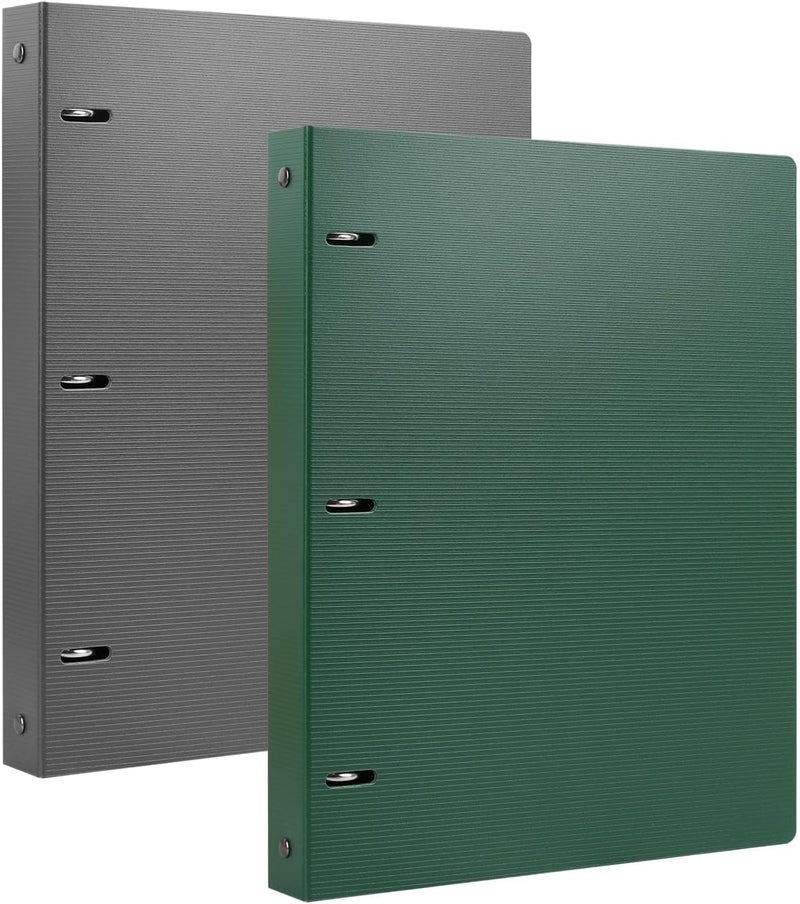 2 Sets 1 Inch Heavy Duty 3 Ring Binder, Folder Presentation View Binders Hold up to 210 Sheets A4/Letter Size Paper, w/Clear Inside Pocket for School Office - Image 1