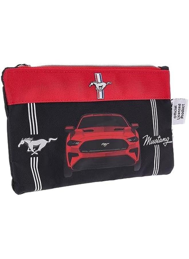Rainbow max Mustang Pencil Case Students Stationery Pouch For Boys Pencil Holder Portable Pencil Pouch For School Office Supplies  - Image 2