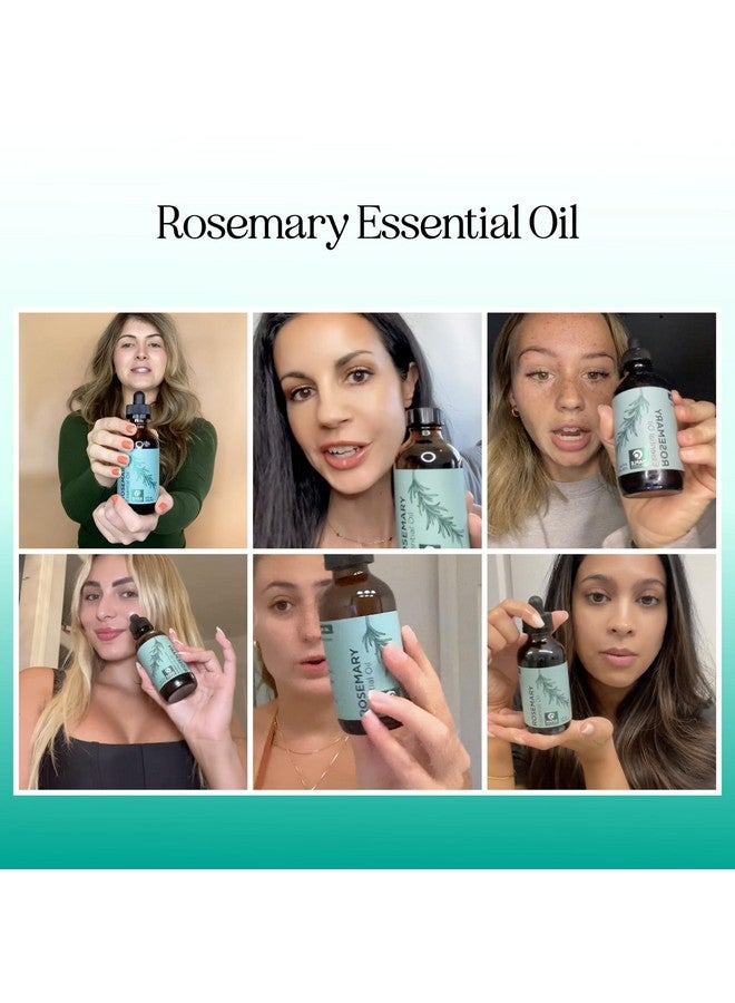 Maple Holistics Pure Rosemary Essential Oil With Dropper - Undiluted Rosemary Oil For Hair Skin And Nails And Refreshing Aromatherapy Oil For Diffusers - Rosemary Essential Oil For Cleansing Dry Scalp Care 4Oz - Image 2
