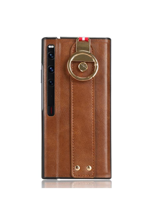 زبون جراب خلفي من الجلد لهاتف Huawei Mate Xs 2 مع سوار معصم - Image 2