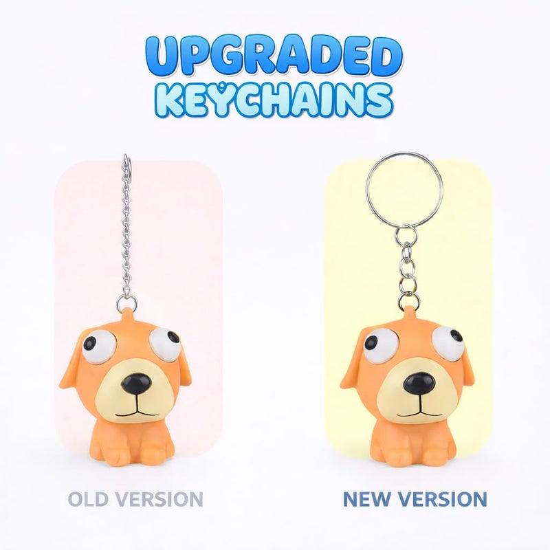 NUJOVI 28 Piece Valentines Day Gifts for Kids with Squeezable Pop-Eye Animal Keychain Ideal for Valentines Day Cards for Kids School, Kids Valentines Day Cards, Valentines Day Gifts for Kids Classroom - Image 2