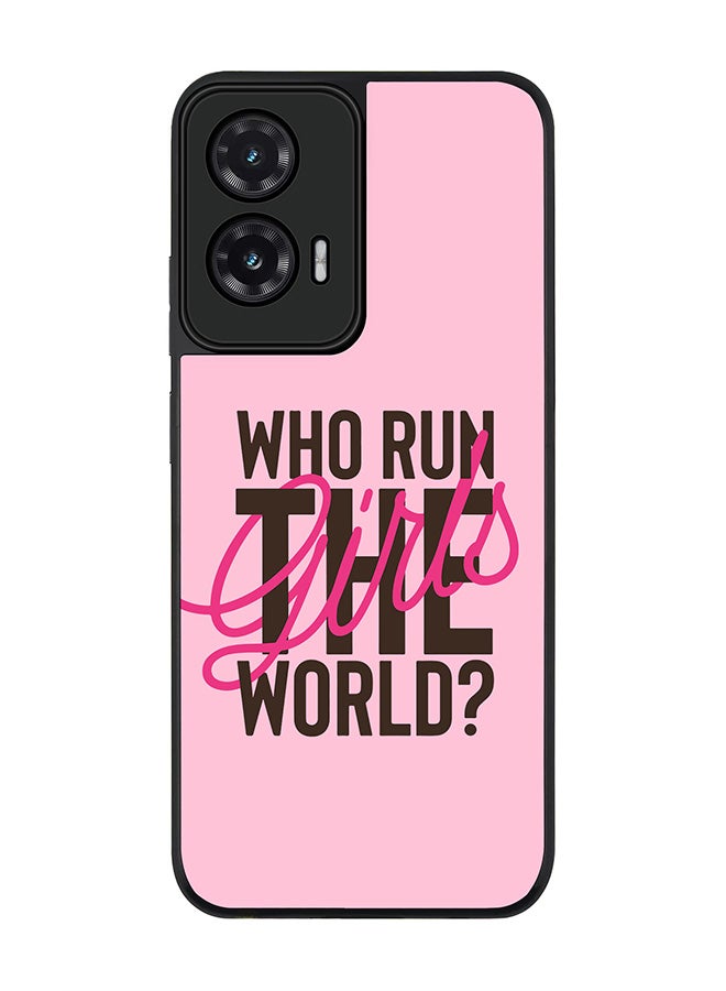 Stylizedd For Motorola Moto G35 Case,Slim fit Camera Protection, Shockproof Thin Phone cover  - Who run the world?