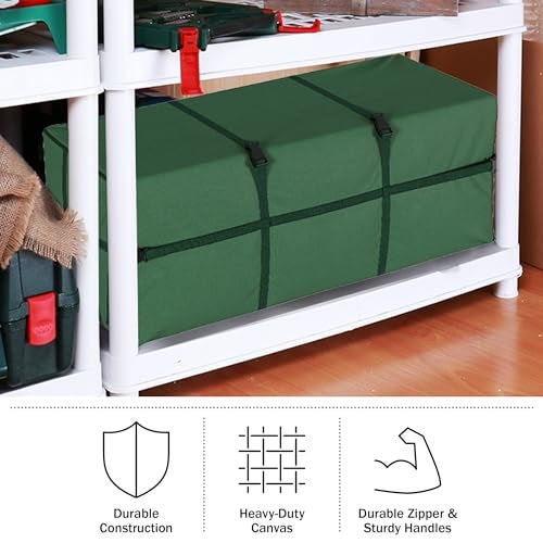 Elf Stor Christmas Tree Storage Bag - Storage Bags for 9FT Disassembled Artificial Trees, Seasonal Decor, Packing, Moving, and Home Organizer by Elf Stor (Green) - Image 4