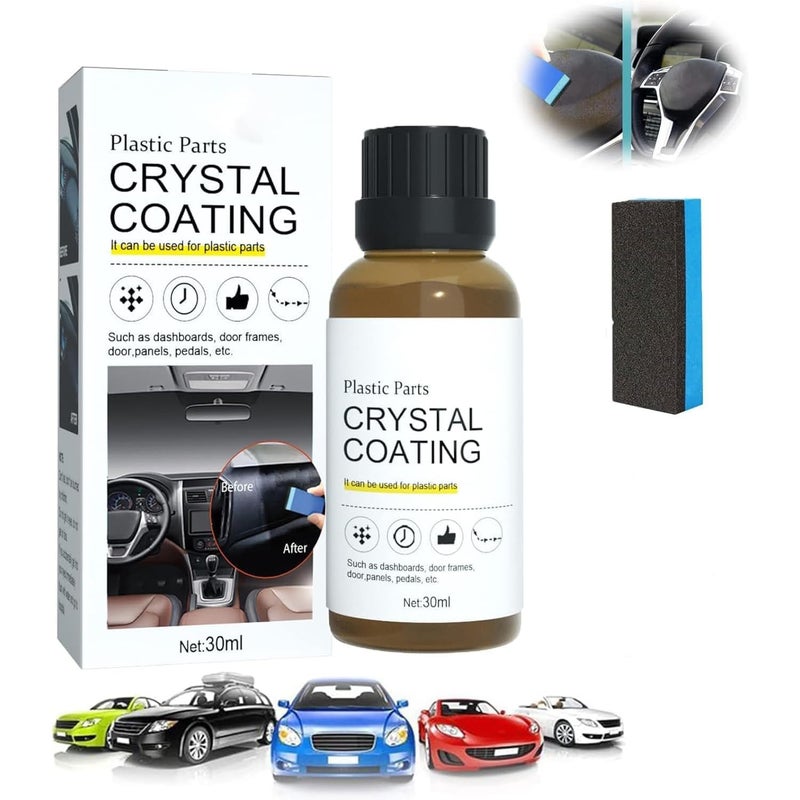 Dwariyan Car & Bike Cleaning Kit - Plastic Restorer & Dashboard Polish - 30ml Crystal Coating Cleaner & Shining Accessories - Image 1
