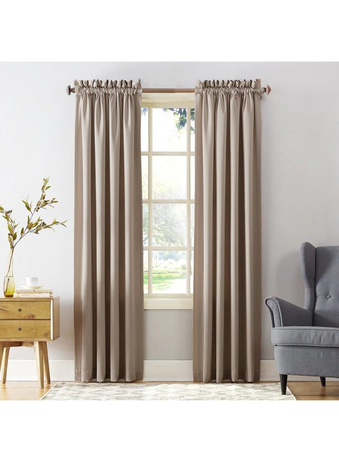 Sun Zero Barrow Energy Efficient Rod Pocket Curtain Single Panel - Image 1