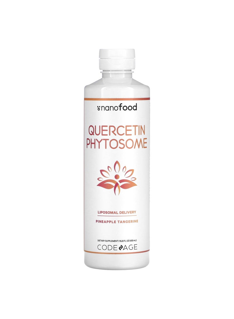 Codeage Quercetin Phytosome, Pineapple Tangerine, 15.22 fl oz (450 ml)