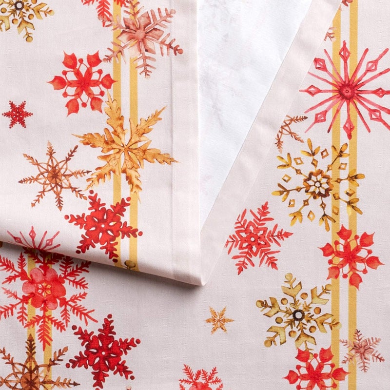 Maison d' Hermine Tablerunners 100% Cotton Decorative Tablerunner Table Cover  Holiday  Dinner  Wedding & Dining  Crystal Star (Single Layer) -Thanksgiving/Christmas(14.50""x108"") - Image 3