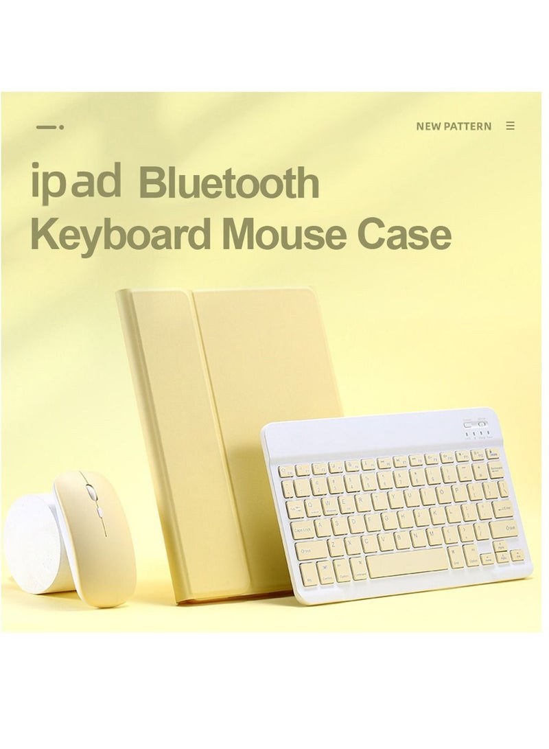 Arabic and English Keyboard Case for iPad Air 5th Gen (2022) / iPad Air 4th Gen (2020)10.9 Inch Detachable Wireless Keyboard Pencil Holder Slim Leather Smart Cover with Mouse - Image 4