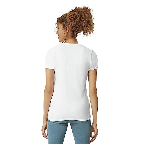 Gildan Women's Softstyle Cotton T-Shirt, Style G64000L, Multipack, White (2-Pack), Small - Image 3