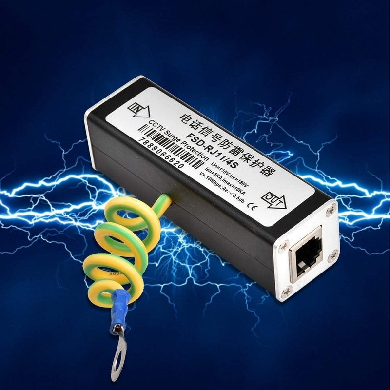 klarako Interface Surge Protector Arrester, Easy to Install, Suitable Forsurge Protector Arrester of Telecom Data Communication Signal Lines and Telephones (110V) - Image 4