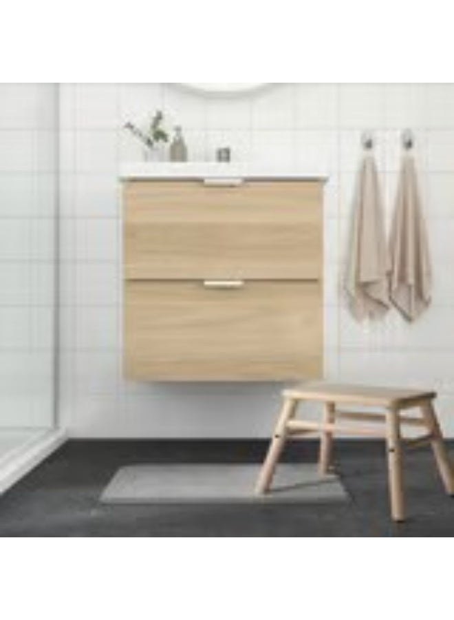 Toftbo Bath mat grey-white mélange 40x60 cm - Image 4