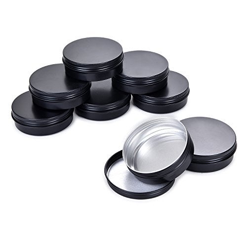 Liyar TMO 4 oz. Aluminum Tins Container 24 Pack Round Screw Lid Containers Jars Metal Storage Tin Jars Aluminum Tin Cans Food Tins Travel Tins,Black - Image 2