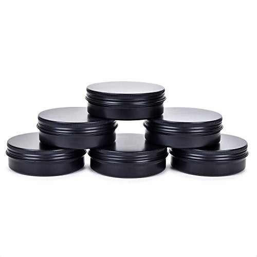Liyar TMO 4 oz. Aluminum Tins Container 24 Pack Round Screw Lid Containers Jars Metal Storage Tin Jars Aluminum Tin Cans Food Tins Travel Tins,Black - Image 3
