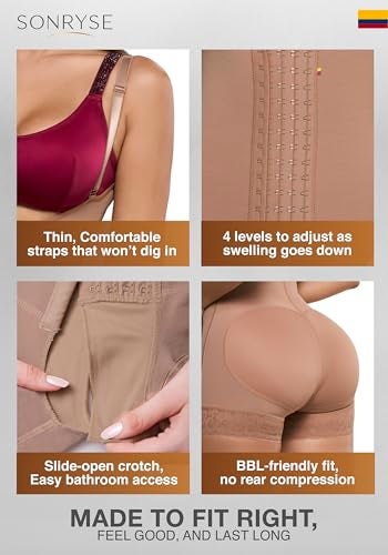 Sonryse Stage 2 faja Tummy Tuck Compression Garment | Faja Body Shaper Shapewear for Women | Fajas Colombianas Moldeadoras Mocha 2XS - Image 3