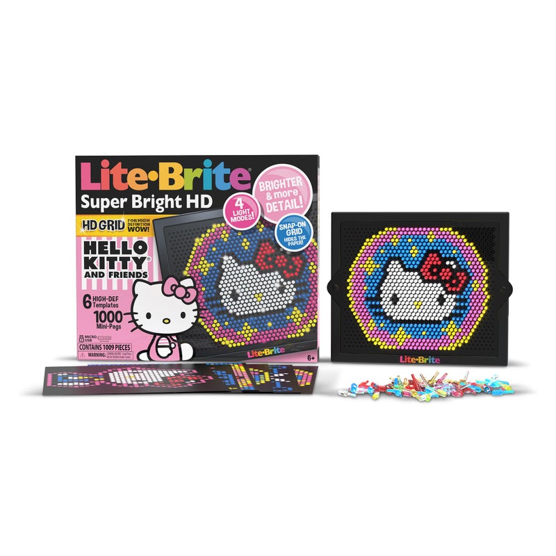 Lite Brite Super Bright HD Hello Kitty Edition Create Art with Light Enhances Creativity Gift for Girls and Boys Ages 6 - Image 2