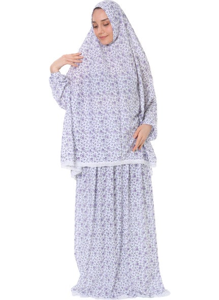 Elanesa  Women's Practical Prayer Dress with Double Sleeves and Lace Detail  - Image 2