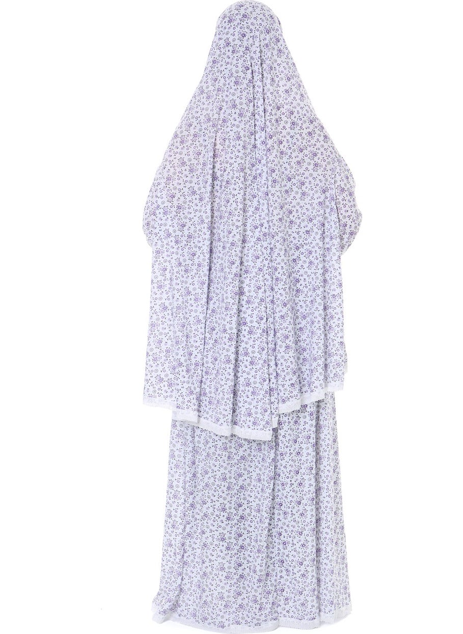 Elanesa  Women's Practical Prayer Dress with Double Sleeves and Lace Detail  - Image 3