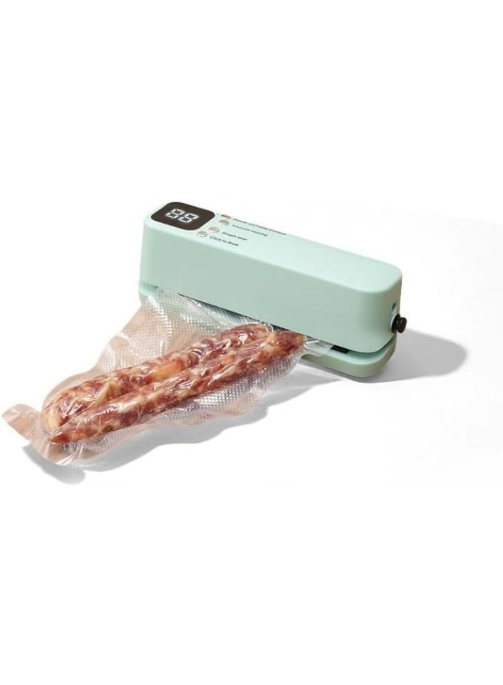 DKH Mini Vacuum Sealer Machine, 3-in-1 Functions, 60kpa, Rechargeable, Green, 19.5x5.7x6.5cm - Image 1