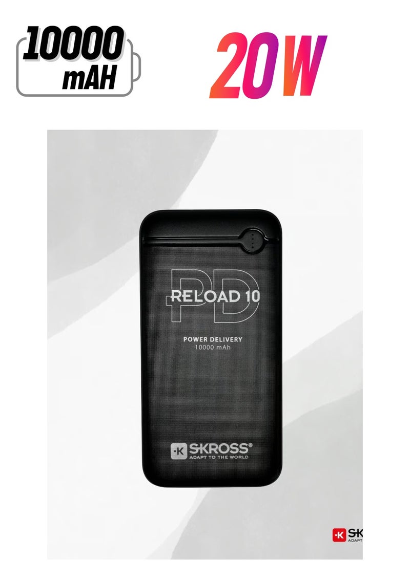 SKROSS - Skross Power Bank 10000mAh RELOAD 10(1400137-HGF-B) - Image 1