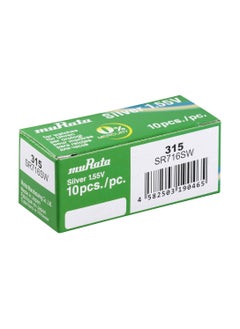 muRATA 10-pieces 315 Battery SR716SW 1.55V Silver Oxide 