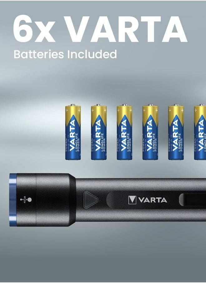 VARTA - Varta Night Cutter F40 LED Flashlight with 6xAA Batteries for Bright and Reliable Illumination - Image 1