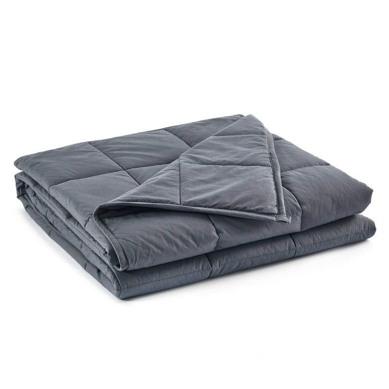 RelaxBlanket Kids Weighted Blanket  40x6010lbs  for Child Between 90130 lbs  Premium Cotton Material with Glass Beads  Dark Grey