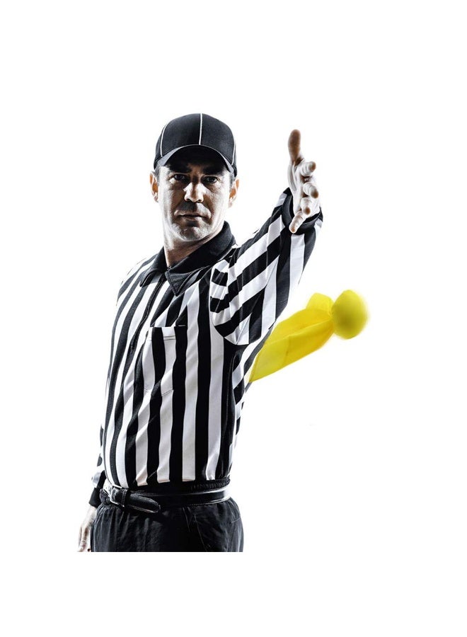 Selaurel 10 Pieces Penalty Flag Yellow Football Tossing Flags Sports Fan Set Penalty Flag Party Accessory (Yellow) - Image 2