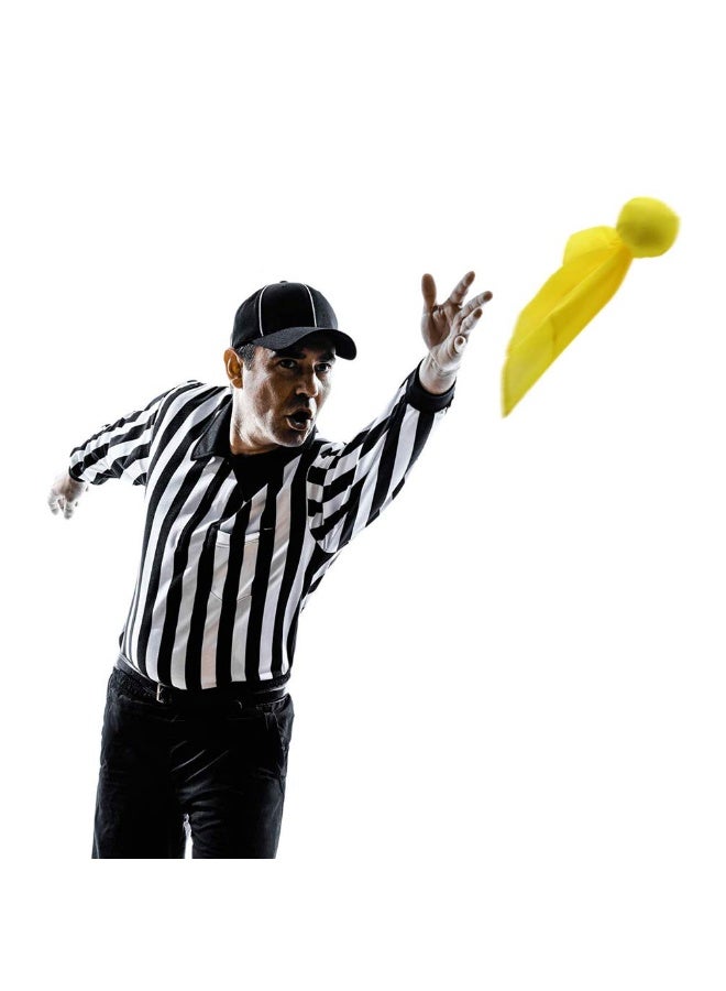 Selaurel 10 Pieces Penalty Flag Yellow Football Tossing Flags Sports Fan Set Penalty Flag Party Accessory (Yellow) - Image 1