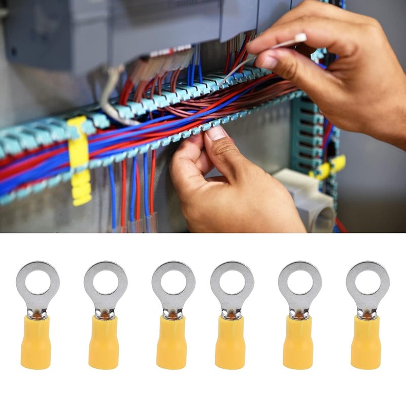 500 قطعة من أطراف الأسلاك المعزولة من النوع O من النحاس الأصفر لمعدات الطاقة الإلكترونية - Image 5