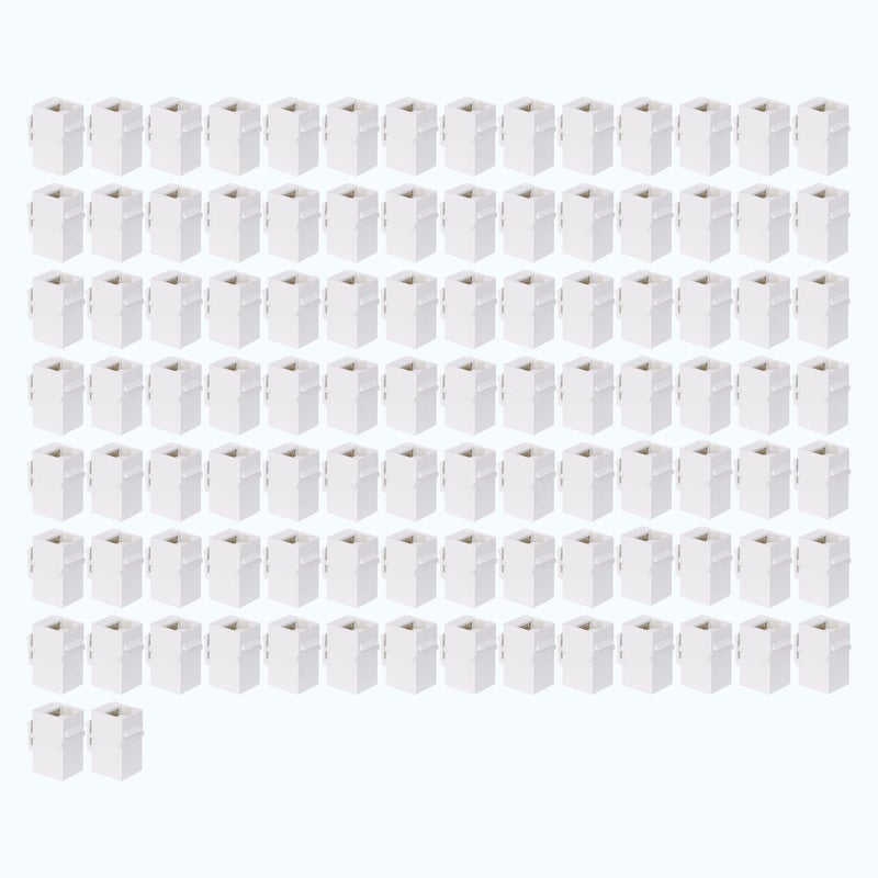 RDEXP Cat6 RJ45 Ethernet Inline Jack Coupler Keystone Female to Female Adapter Plug Set of 100