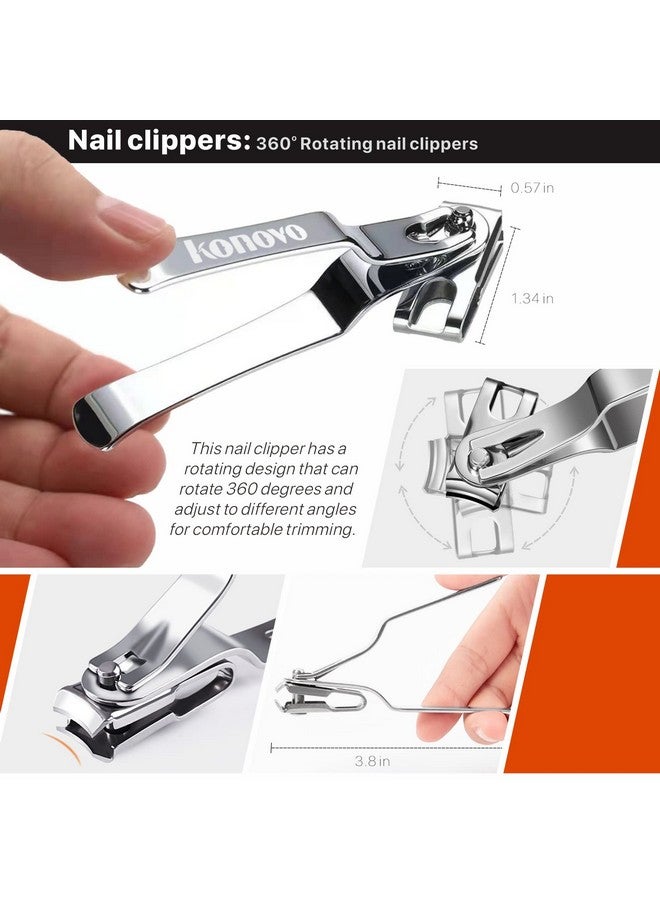 konovo Toenail Clippers For Seniors Thick Toenails Toe Nail Clippers Adult Thick Nails Long Handle 16Mm Wide Jaw Opening Nail Clippers Heavy Duty Nail Clippers Kit 5Pcs - Image 4