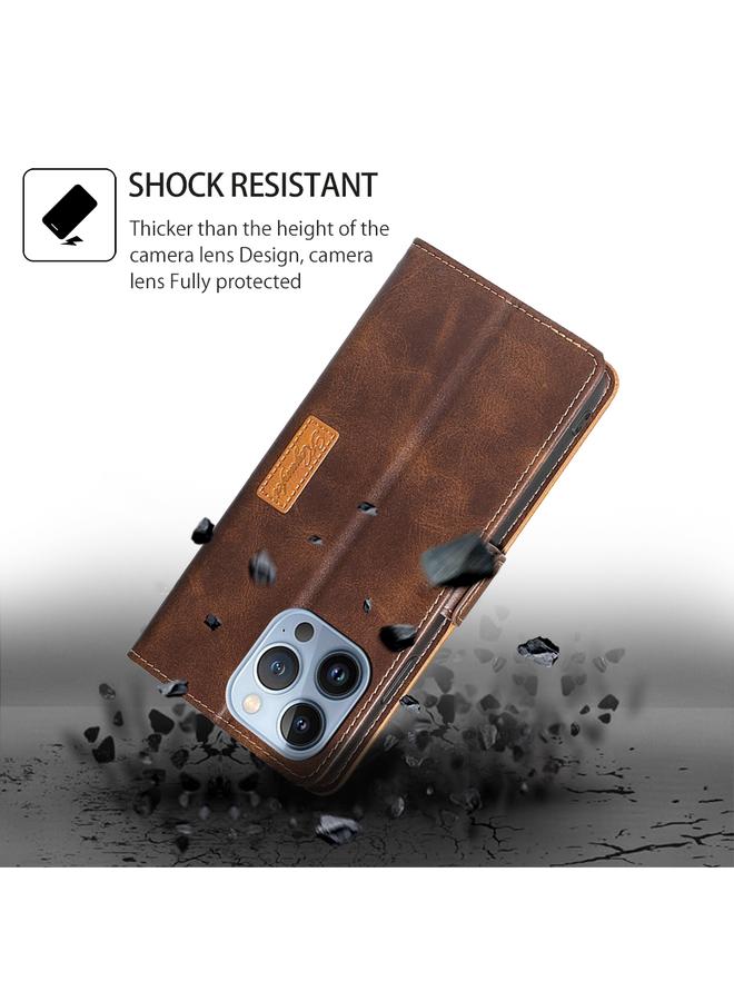 اس-توب جراب لهاتف Samsung Galaxy M35 5G، جراب جلدي بلون متباين مع مشبك جانبي - Image 5