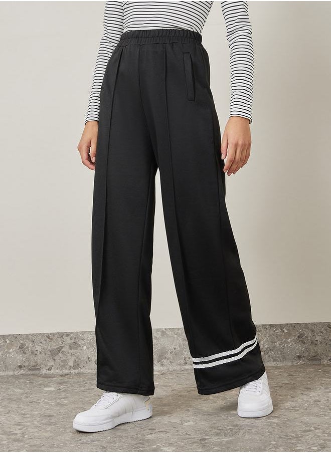 Styli - Stripe Hem Detail Straight Leg Jogger - Image 1