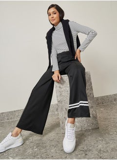 Stripe Hem Detail Straight Leg Jogger