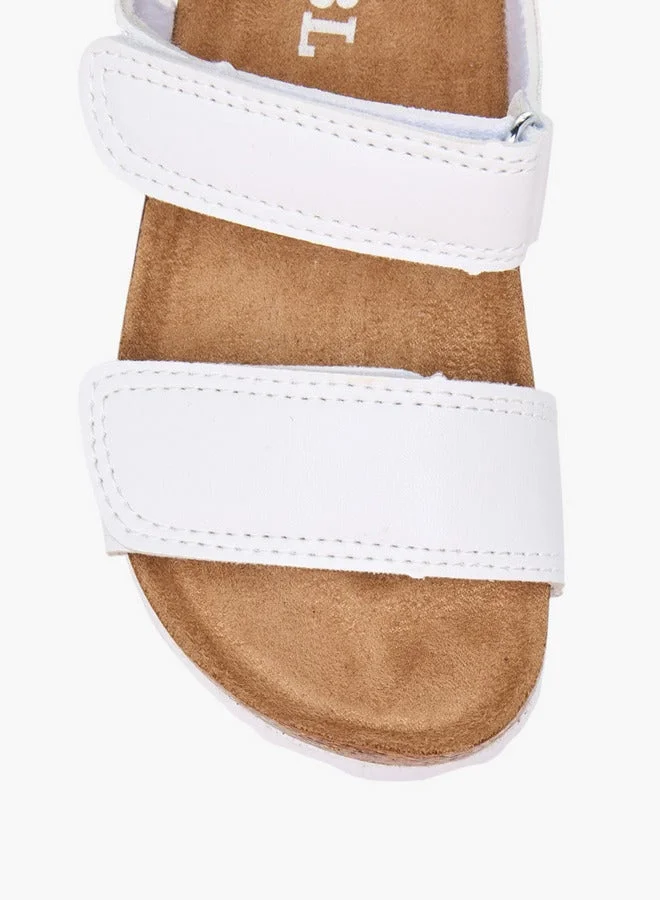 LBL by Shoexpress Solid Sandals with Hook and Loop Closure