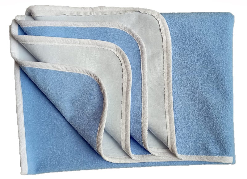 Manvicare Dry Sheet for Baby - Double Bed (XXL) - 260cm X 200cm - Blue Color - Antipilling Laminated Microfleece Quick Dry Sheets for Babies/Infant/Toddlers - Image 1
