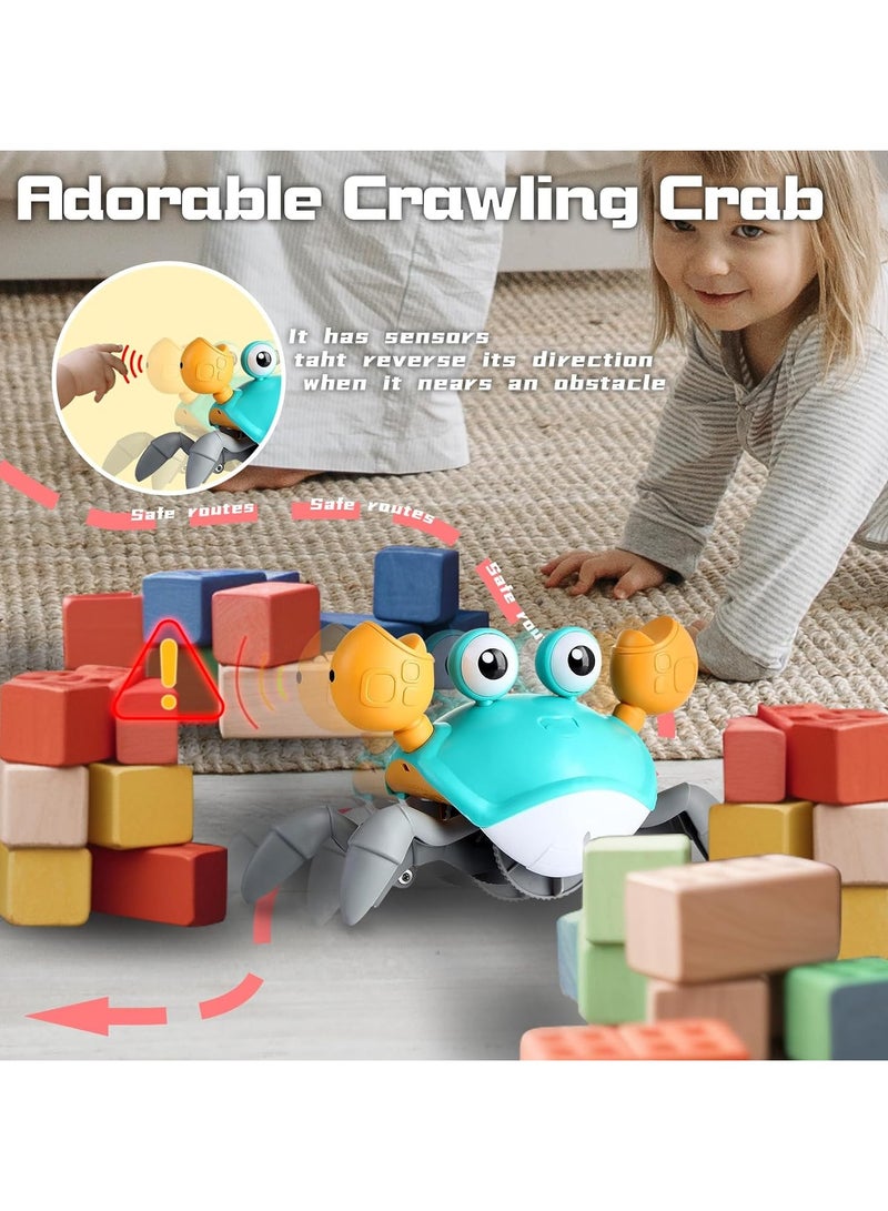 KIDSZONE Crawling Crab Toy- 2024 Baby Time Walking Activities Crawly Crabby Sounds - Image 2