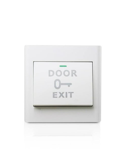 Door Exit Push Button K5 Control Switch White, Flame-retardant Panel Output NO/COM for Access Control Door Release and Electronic Locks