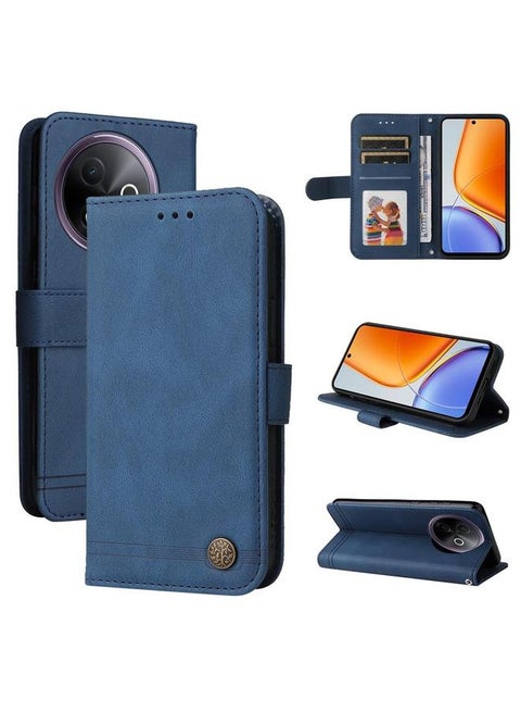 Case For vivo Y39 5G / Y300i Skin Feel Life Tree Metal Button Leather Phone Case